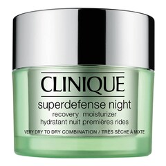 Superdefense Night Recovery Moisturizer - Crema Notte Antirughe Pelli Giovani, CLINIQUE