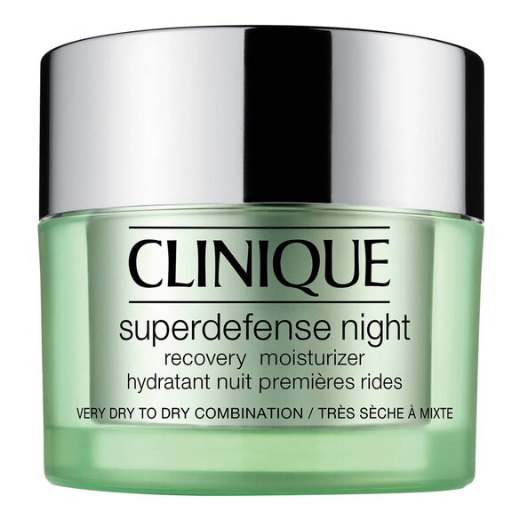 Superdefense Night Recovery Moisturizer - Crema Notte Antirughe Pelli Giovani, CLINIQUE