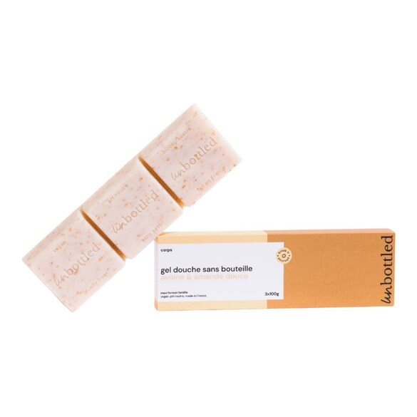 Gel doccia solido avena e mandorle dolci - Sapone Corpo Formato Viaggio, UNBOTTLED