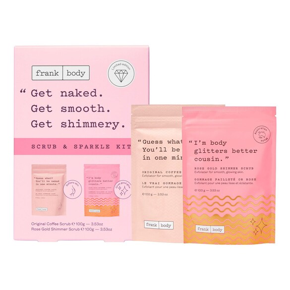Scrub & Sparkle Kit - Set per il corpo Formato Viaggio, FRANK BODY
