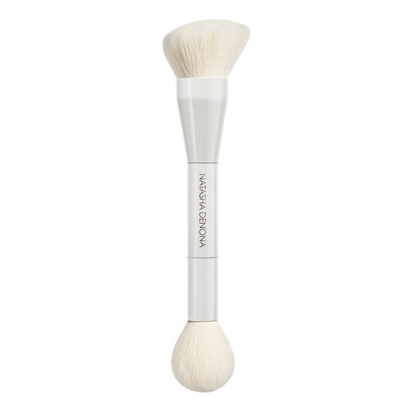HY-GEN FACE BRUSH - Pennello a doppia estremità per viso e per illuminante, NATASHA DENONA