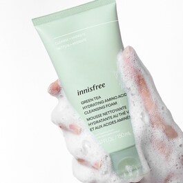 Mousse idratante detergente al tè verde e agli amminoacidi - Detergente viso