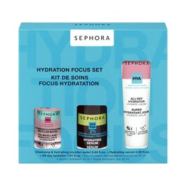 Kit di trattamenti idratanti - Acqua micellare + siero + crema giorno