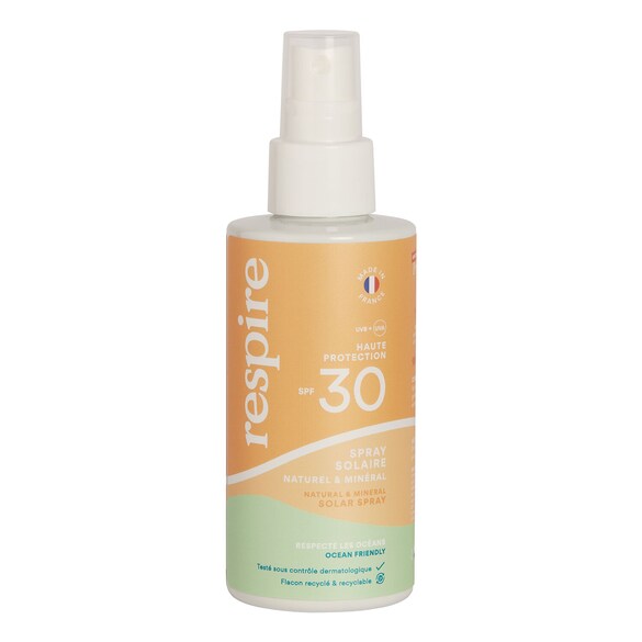 Spray Solare Naturale & Minerale SPF 30 Formato Viaggio, RESPIRE