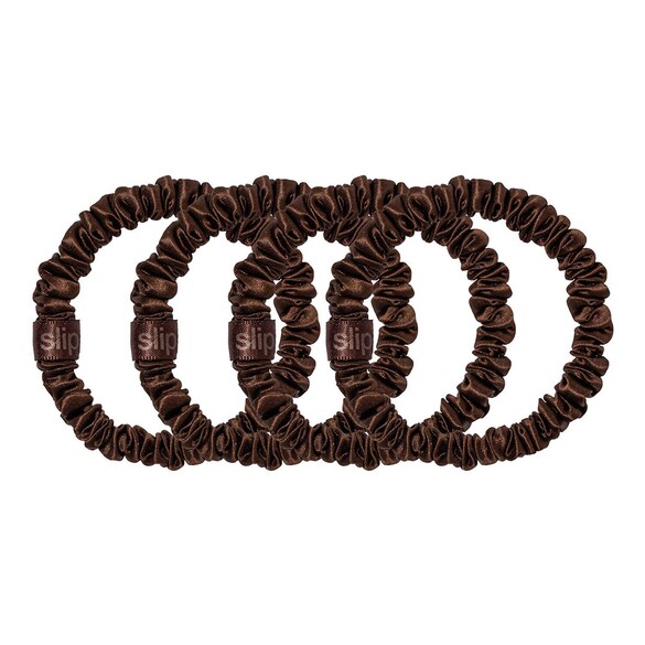 scrunchies in pura seta skinny - 4 scrunchies, SLIP