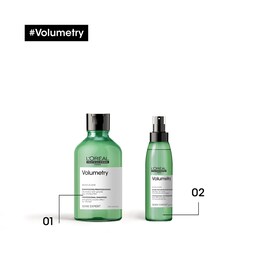 Volumetry Spray per capelli fini aggiunge volume, purifica le radici.