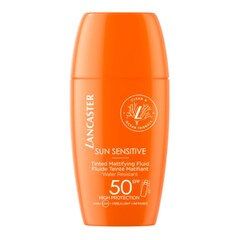 Sun Sensitive Tinted Mattifying Fluid SPF 50 - Crema solare per pelli sensibili, LANCASTER