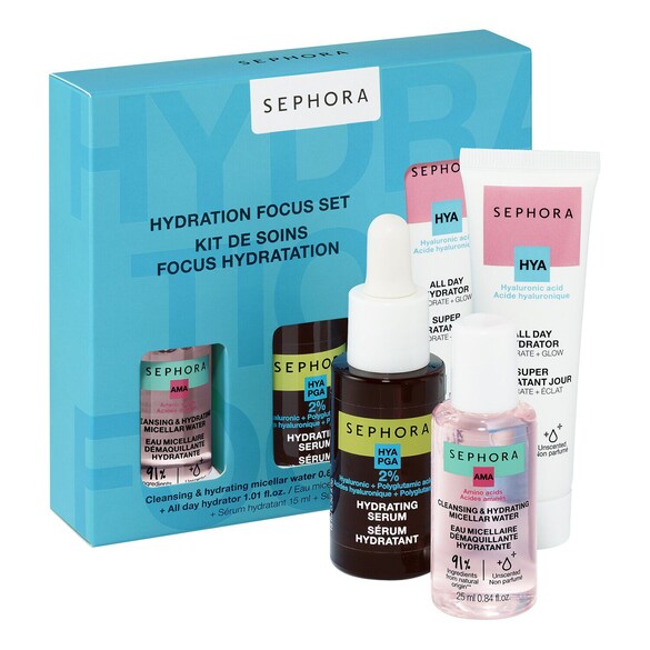 Kit di trattamenti idratanti - Acqua micellare + siero + crema giorno, SEPHORA COLLECTION