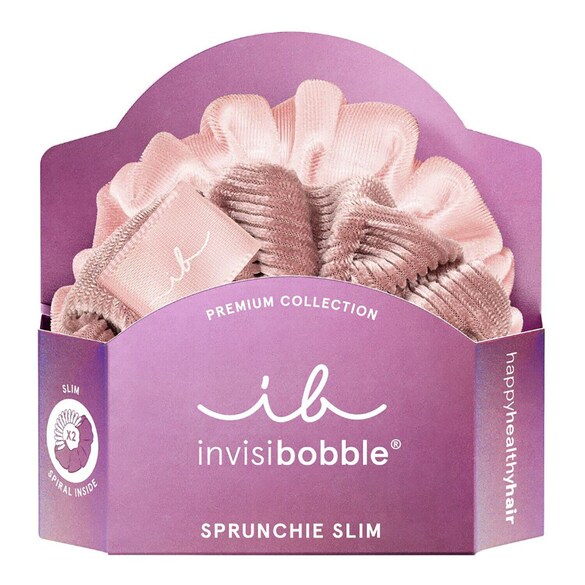 Sprunchie Slim Premium - La vie en rose, elastici per capelli, INVISIBOBBLE