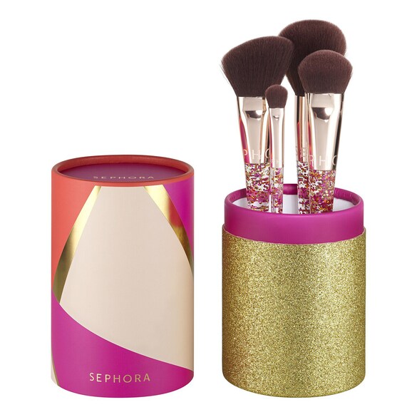 Glitter Brush Set - Set di 4 pennelli per viso e occhi, SEPHORA COLLECTION