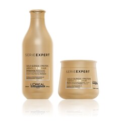 Kit Shampoo Absolut Repair per capelli danneggiati + Maschera Gold Absolut Repair, L'Oréal Professionnel