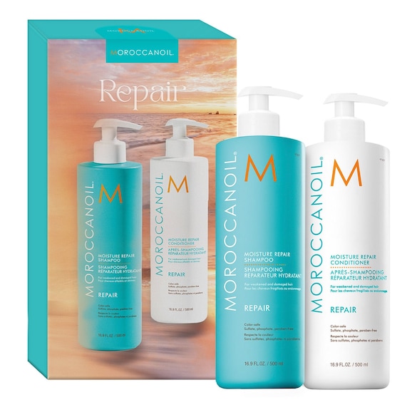 Duo shampoo e balsamo - Routine di riparazione per capelli, MOROCCANOIL