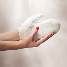 Fluffy Moufle - Guanto detergente ed esfoliante delicato