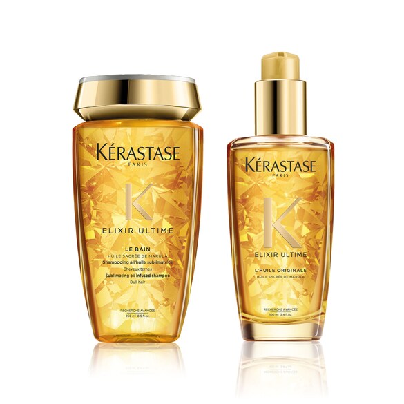 Kit Elixir Ultime Huile Originale + Elixir Ultime Bain À L'Huile Sublimatrice, KÉRASTASE