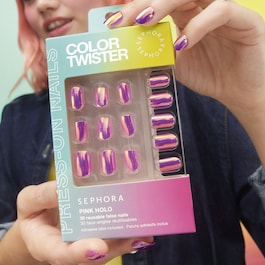 Color Twister - Kit di unghie finte riutilizzabili e patch adesivi
