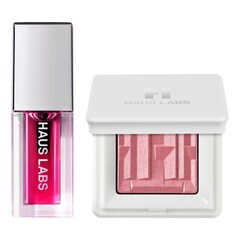 Mini Lip Oil + Highlighter Duo - Set di make-up labbra e guance, HAUS LABS BY LADY GAGA