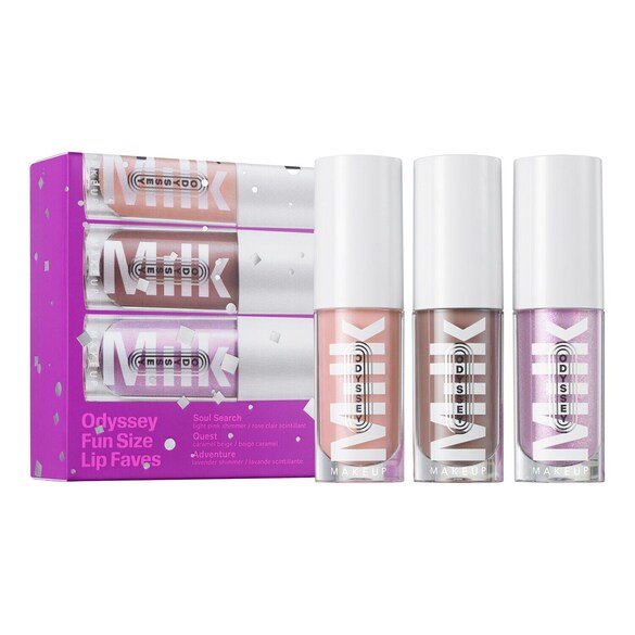 Odyssey Fun Size Lip Faves - Set di gloss con olio Odyssey in formato da viaggio, MILK MAKEUP