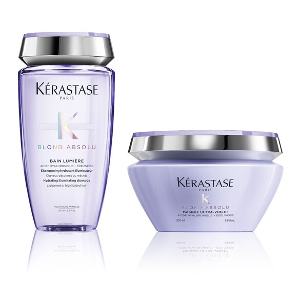 Kit Shampoo Blond Absolu Bain Lumière + Maschera Blond Absolu Masque Ultra-Violet, KÉRASTASE