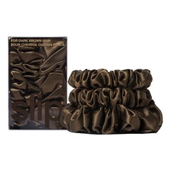 Back to basics - Elastici di pura seta per capelli castano scuro, SLIP