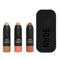 Mini Nudies Blush, Bronze, Glow Kit - Cofanetto Formato Viaggio, NUDESTIX