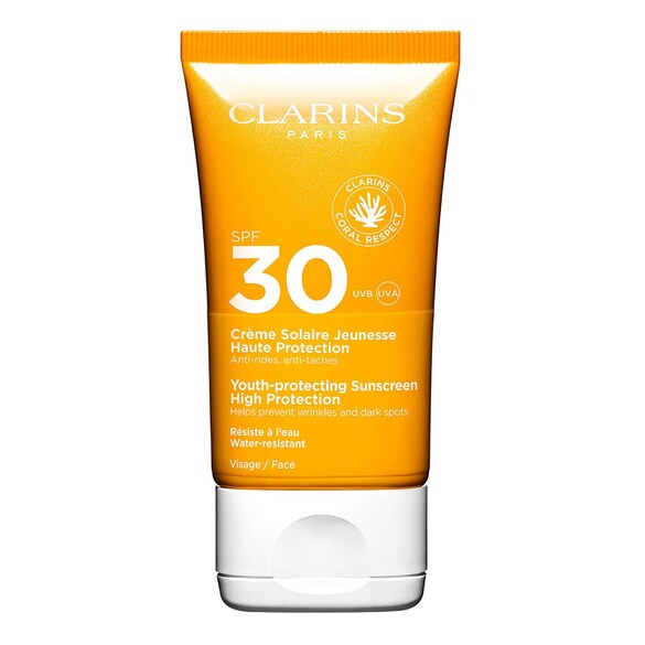 Una crema viso idratante con SPF 30 - texture leggera e fondente , CLARINS