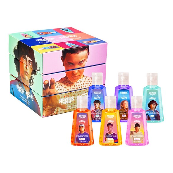 Stranger Things Kit Cube - Set gel mani detergente Formato Viaggio, MERCI HANDY