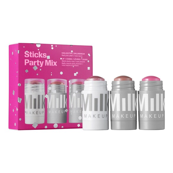 Sticks Party Mix - Trio di fard + illuminanti in crema, MILK MAKEUP