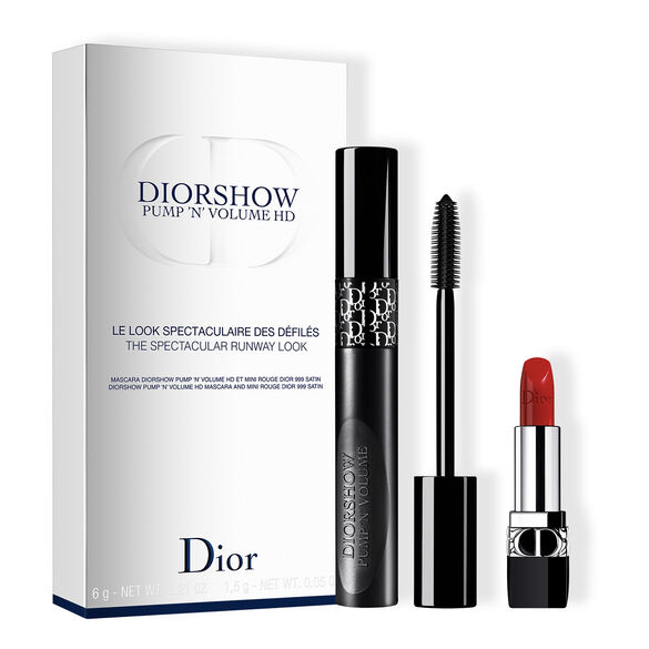 makeup Mascara Diorshow Pump ‘N’ Volume e rossetto rosso