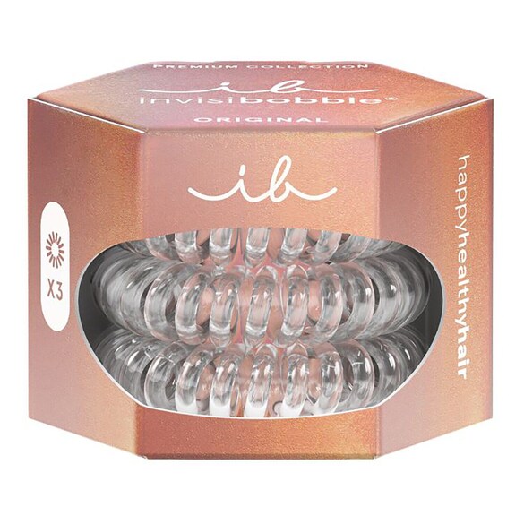 Original Premium - Crystal clear, elastici per capelli, INVISIBOBBLE