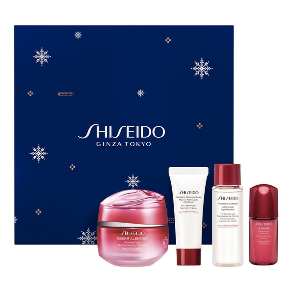 Essential Energy Holiday Kit -  trattamento viso idratante con acido ialuronico, SHISEIDO
