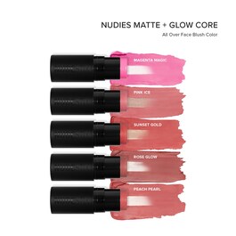 Nudies All Over Face Color Matte + Glow - Blush in stick