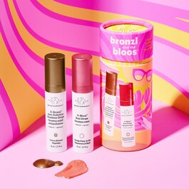 Bronzi and the bloos™ - Set per la cura del viso con siero bronzer e rosato