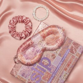 Set pigiama party Boteh - Set di mascherina e scrunchies in pura seta