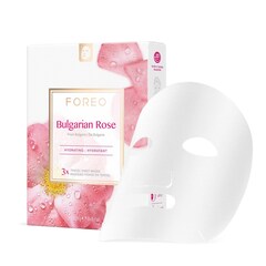 Bulgarian Rose-Maschera in tessuto idratante all'acqua di rose per pelli secche, FOREO