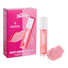 Kit Soft Kisses Heroes - Olio per labbra e spazzola esfoliante, MERCI HANDY