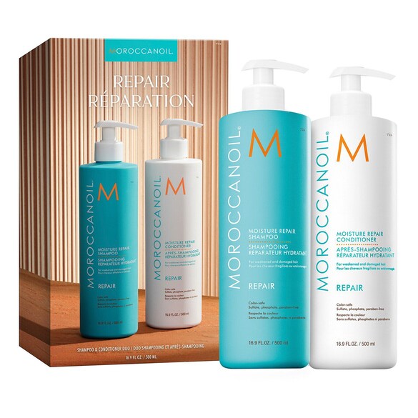 Duo shampoo e balsamo - Routine di riparazione per capelli, MOROCCANOIL