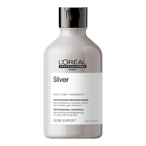 Silver Shampoo per capelli grigi e bianchi, neutralizza i riflessi gialli, L'Oréal Professionnel
