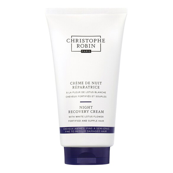 Crema notte riparatrice ai fiori di loto bianco - Crema per capelli, CHRISTOPHE ROBIN