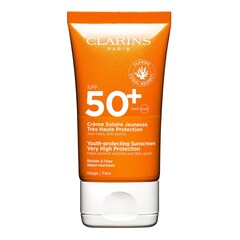 Una crema viso idratante con SPF 50+ - texture leggera e fondente , CLARINS