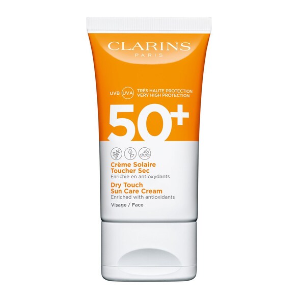 Crema Solare Viso Finish asciutto UVA/UVB 50+ - Protezione solare Viso, CLARINS
