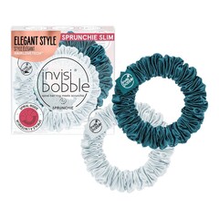 Sprunchie Slim Cool As Ice - Set di accessori per capelli Formato Viaggio, INVISIBOBBLE