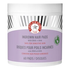 Ingrown Hair Pads - Dischetti compostabili per peli incarniti (60 pz), FIRST AID BEAUTY