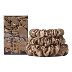 Back to basics - Elastici di pura seta per capelli castano chiaro, SLIP