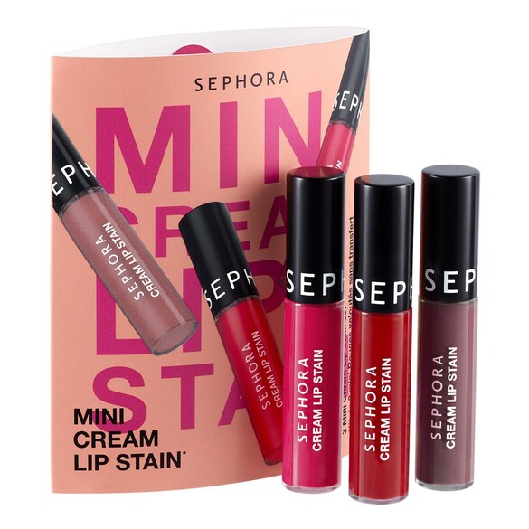 Mini Cream Lip Stain - Kit di 3 mini rossetti vellutati no-trasfer, SEPHORA COLLECTION