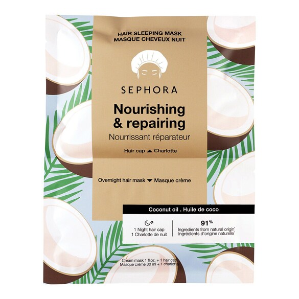 Maschera per capelli - Trattamento notturno in crema + cuffia, SEPHORA COLLECTION