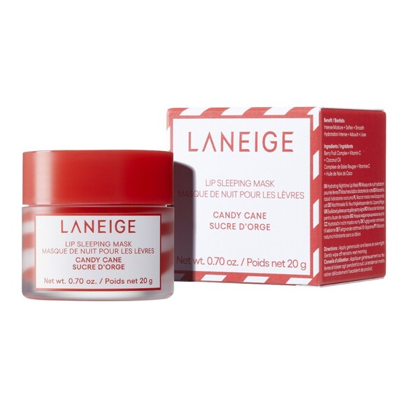 Lip Sleeping Mask Candy Cane - Maschera notte per labbra, LANEIGE