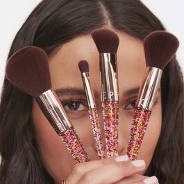 Glitter Brush Set - Set di 4 pennelli per viso e occhi