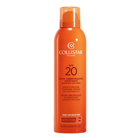 Spray Abbronzante idratante - Applicazione Ultra-Rapida Water Resistant SPF 20, COLLISTAR