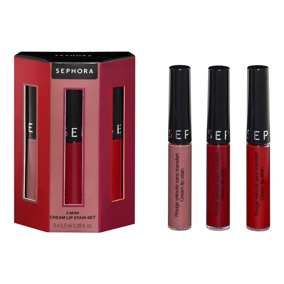3 mini cream lip stain set - Kit di tre mini rossetti Formato Viaggio, SEPHORA COLLECTION