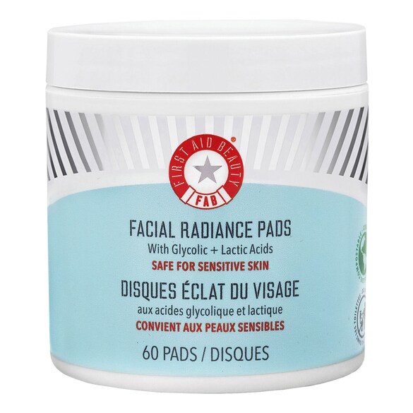 Facial Radiance Pads - Trattamento con acido glicolico + lattico, FIRST AID BEAUTY